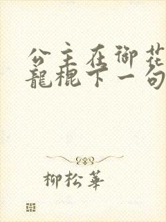 公主在御花园吃龙棍下一句