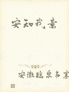 安知我意封面