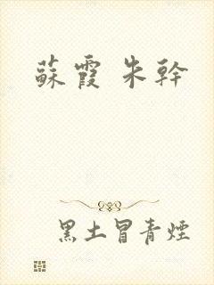 苏霞 朱干