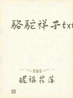 骆驼祥子txt