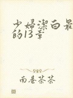 少妇洁白最刺激的13章