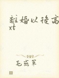 离婚以后高干txt封面