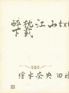 醉枕江山txt下载