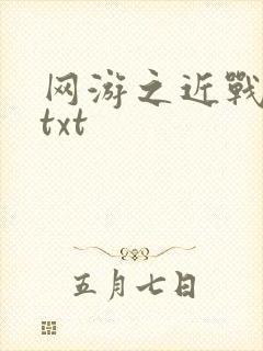 网游之近战法师txt封面