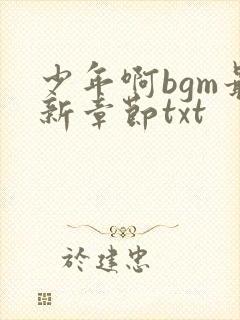 少年啊bgm最新章节txt封面