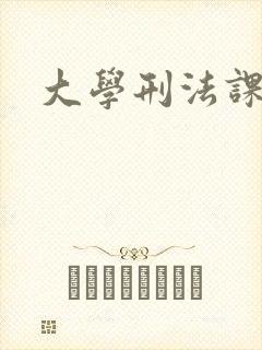 大学刑法课
