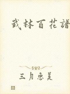武林百花谱封面