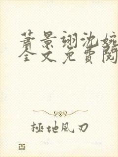 萧景翊沈婉小说全文免费阅读