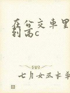 在公交车里c弄到高c封面