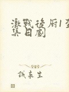 激战后厨1至5集日剧封面