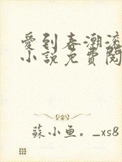 爱到春潮滚滚来小说免费阅读