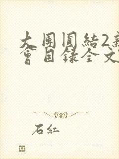 大团圆结2亲情会目录全文阅读视频