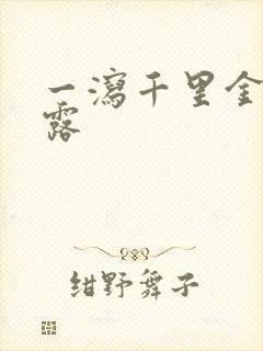 一泻千里金银花露