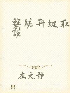 系统升级取液小说封面