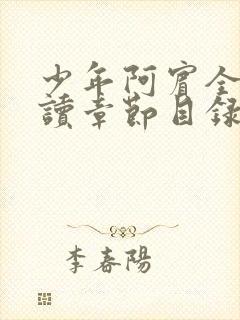 少年阿宾全文阅读章节目录