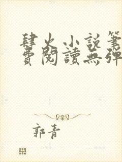 肆火小说笔趣免费阅读无弹窗