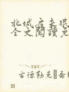 北城夜未眠小说全文阅读免费