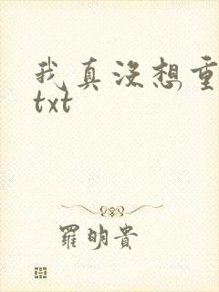 我真没想重生啊txt封面