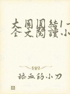 大团圆结1一6全文阅读小说于兜兜