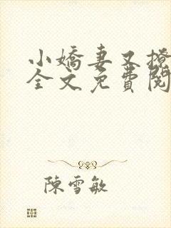 小娇妻又撩又甜全文免费阅读