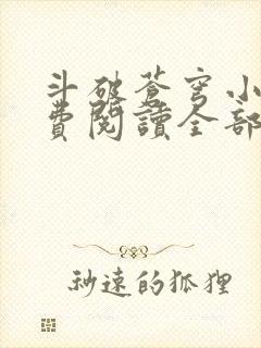 斗破苍穹小说免费阅读全部封面
