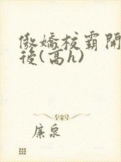 傲娇校霸开荤以后(高h)封面