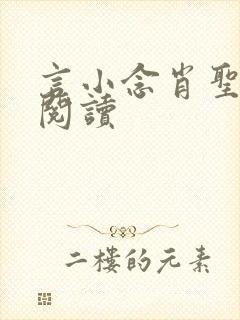 言小念肖圣免费阅读