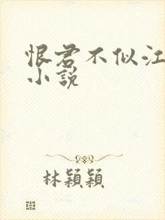 恨君不似江楼月小说