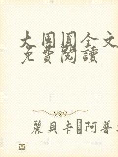 大团圆全文完整免费阅读
