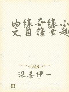 内缘奇缘小说全文目录笔趣阁