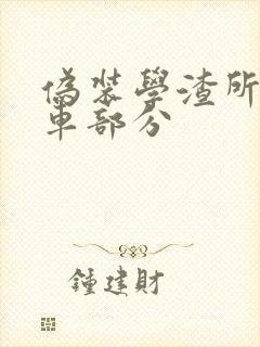 伪装学渣所有开车部分