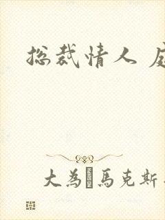 总裁情人 庭妍封面