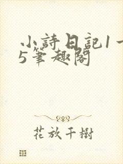 小诗日记1一15笔趣阁封面