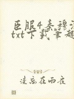臣服4秦穆沈流txt下载笔趣阁封面