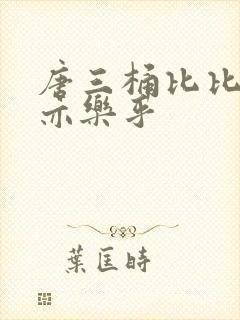 唐三桶比比乐不亦乐乎封面