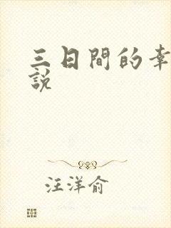 三日间的幸福小说封面