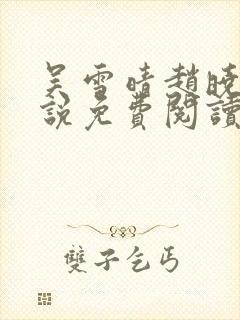 吴雪晴赵晓东小说免费阅读