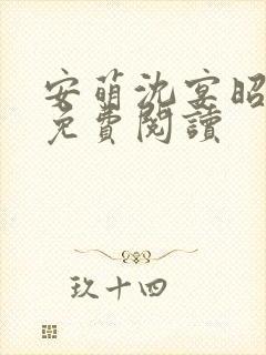 安萌沈宴昭小说免费阅读