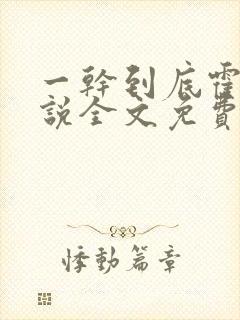 一干到底霍坤小说全文免费阅读封面