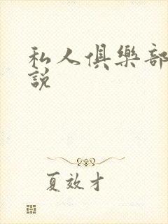 私人俱乐部 小说