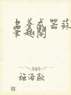 名养成器苏沫沫笔趣阁封面