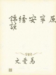 锦绣安宁原著小说封面