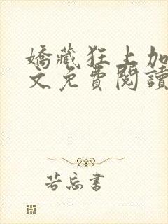 娇藏狂上加狂全文免费阅读笔趣阁封面