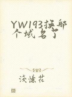 YW193换哪个域名了封面