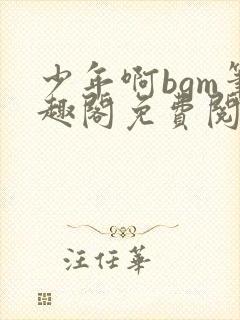 少年啊bgm笔趣阁免费阅读全文下载