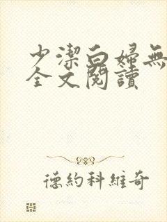 少洁白妇无删减全文阅读封面