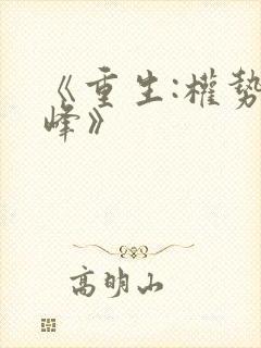 《重生:权势巅峰》