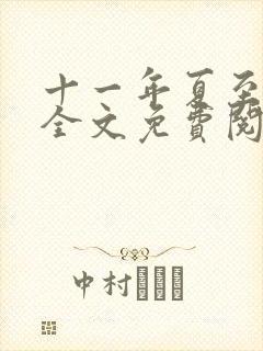 十一年夏至小说全文免费阅读封面