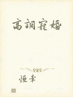 高调宠婚封面