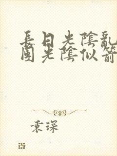 长日光阴乱作一团光阴似箭笔渺